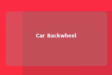 Car Backwheel